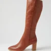 Women DJANGO & JULIETTE Boots<Allouta Cognac Leather Knee High Boots