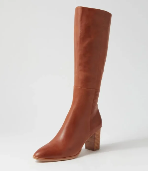 Women DJANGO & JULIETTE Boots<Allouta Cognac Leather Knee High Boots