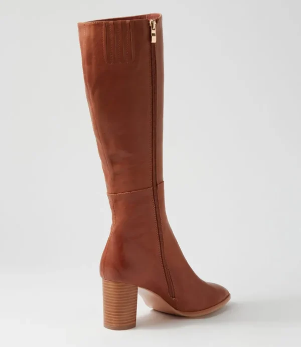 Women DJANGO & JULIETTE Boots<Allouta Cognac Leather Knee High Boots