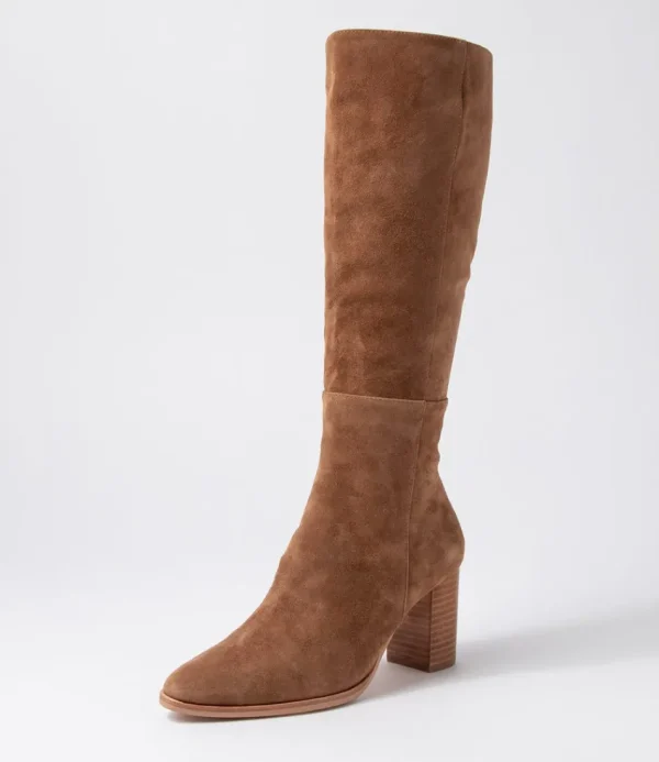 Women DJANGO & JULIETTE Boots<Allouta Light Choc Suede Knee High Boots