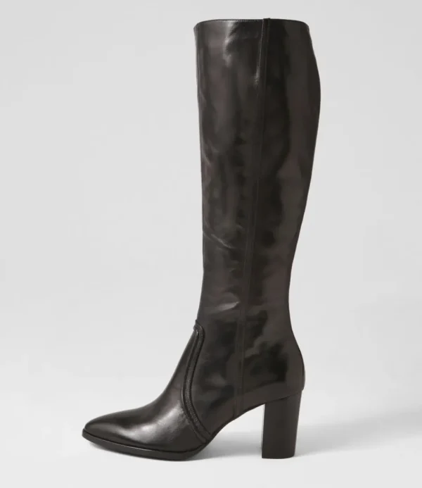 Women DJANGO & JULIETTE Boots<Ammies Black Leather Knee High Boots