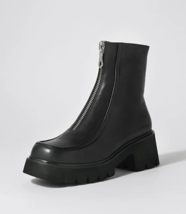 Women DJANGO & JULIETTE Boots<Bilbay Black Leather Ankle Boots