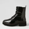 Women ARA Boots<Bologna 13 Black Leather Lace Up Boots