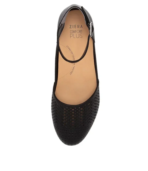 Women ZIERA Flats<Camay Xf Black Leather Flat Shoes