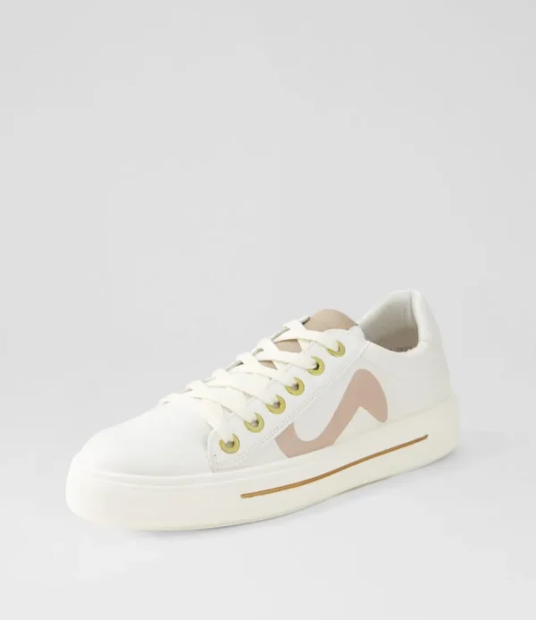 Women ARA Comfort<Courtyard 402 Weiss Sand Leather Sneakers