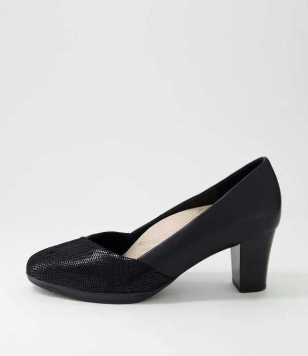 Women SUPERSOFT Comfort<Denzil2 Black Scale Suede Leather Heels