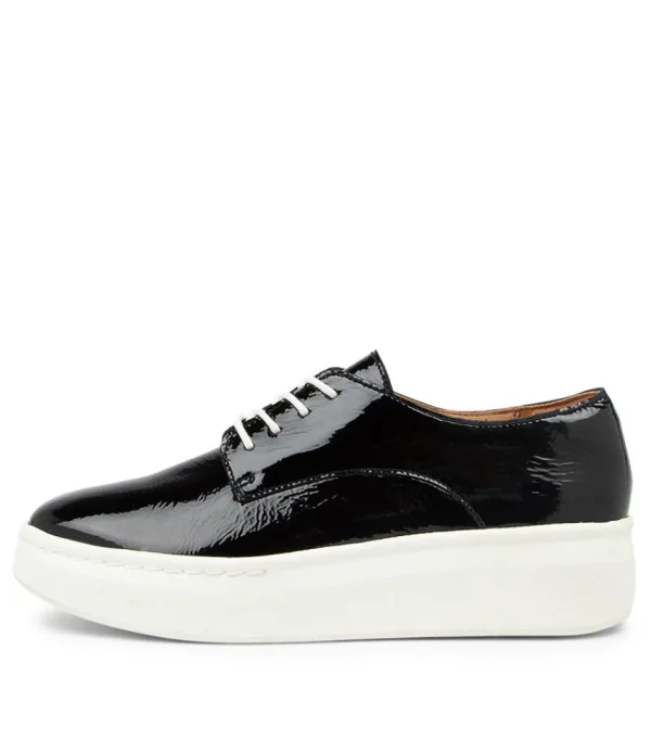 Women ROLLIE Sneakers<Derby City I Black Patent Leather Sneakers