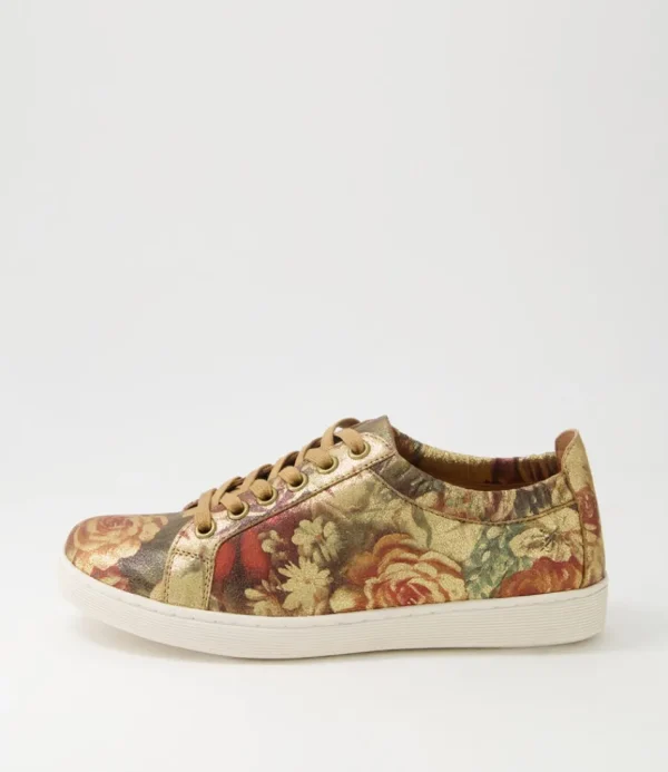 Women DJANGO & JULIETTE Sneakers<Durst Vintage Metal Floral Leather Sneakers