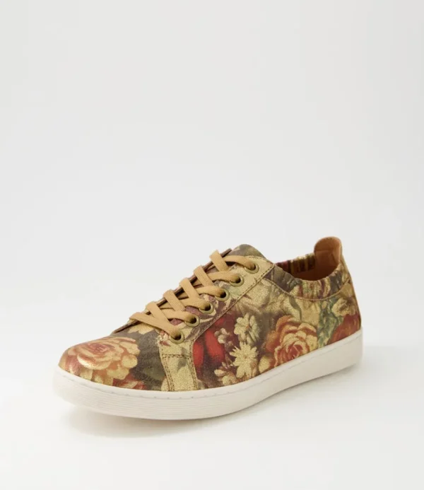 Women DJANGO & JULIETTE Sneakers<Durst Vintage Metal Floral Leather Sneakers