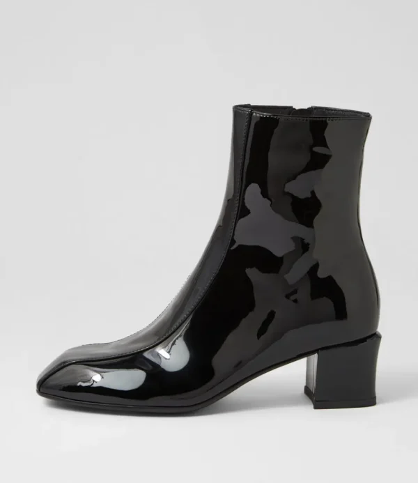 Women TOP END Boots<Eshal Black Patent Leather Ankle Boots