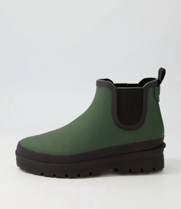 Women DIANA FERRARI Boots<Everlane Olive Black Gumboots