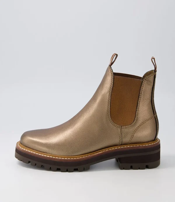 Women DJANGO & JULIETTE Boots<Femi Bronze Tumble Leather Chelsea Boots