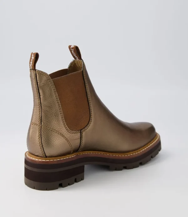 Women DJANGO & JULIETTE Boots<Femi Bronze Tumble Leather Chelsea Boots