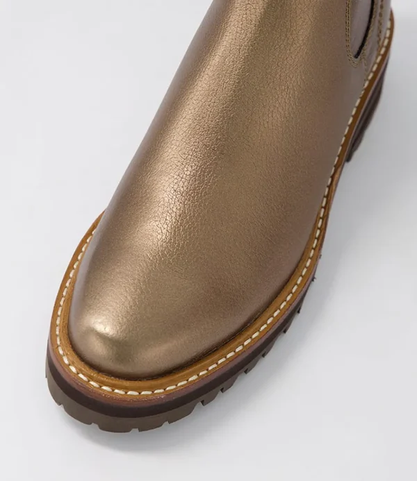 Women DJANGO & JULIETTE Boots<Femi Bronze Tumble Leather Chelsea Boots