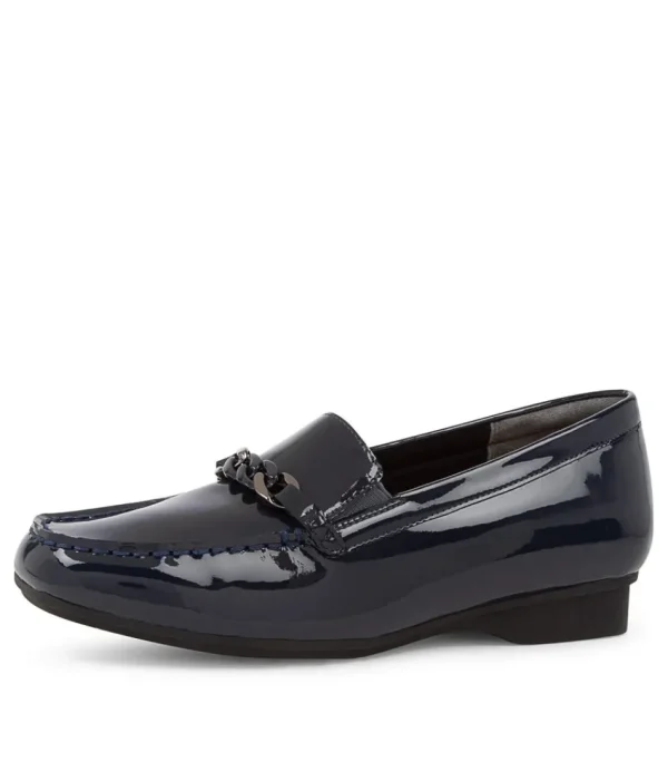 Women ZIERA Loafers<Fenders Xf Navy Patent Leather Loafer