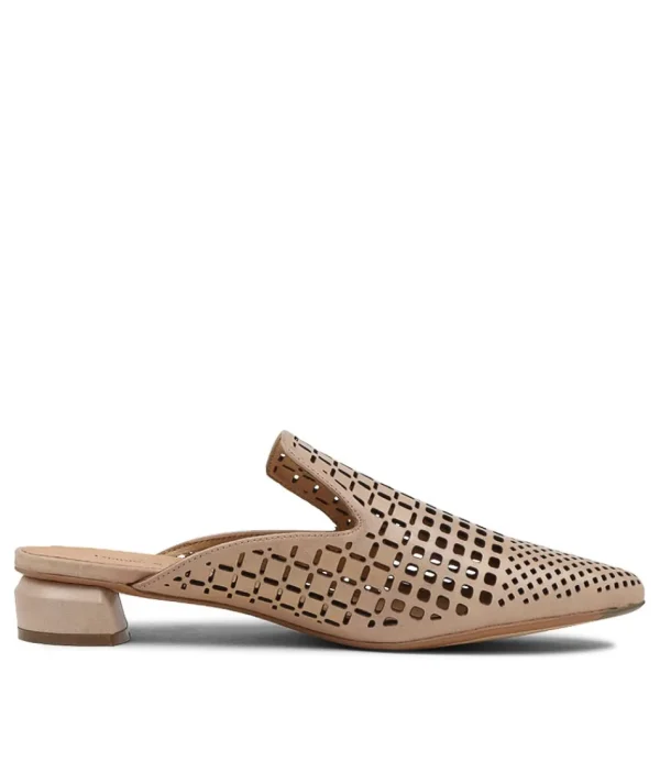 Women DJANGO & JULIETTE Flats<Flan Nude Leather Mules