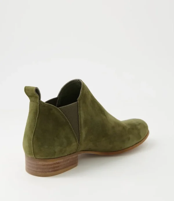 Women DJANGO & JULIETTE Boots<Foe Olive Suede Chelsea Boots