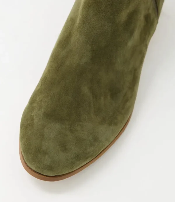 Women DJANGO & JULIETTE Boots<Foe Olive Suede Chelsea Boots
