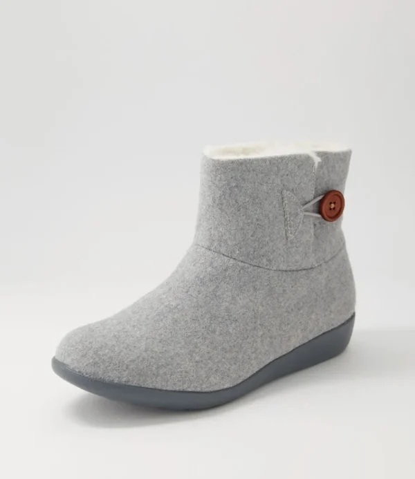 Women ZIERA Boots<Frilla Xw Grey Beige Fur Fabric Slippers