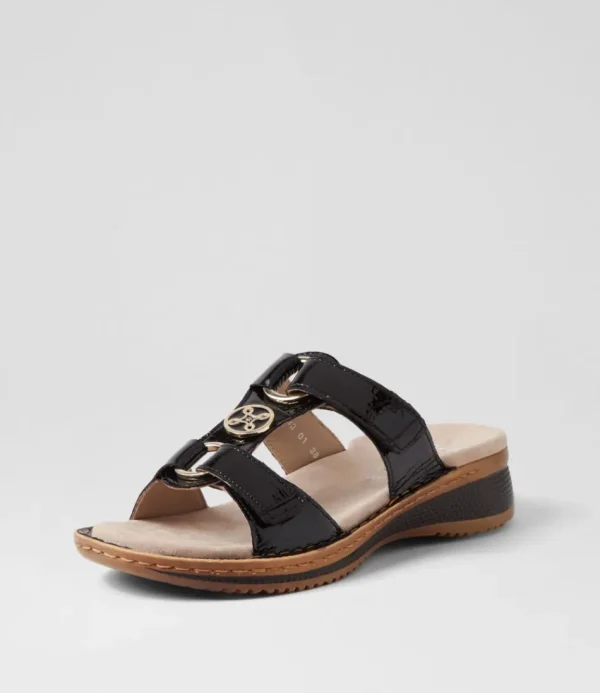 Women ARA Comfort<Hawaii 3 Schwarz Leather Sandals