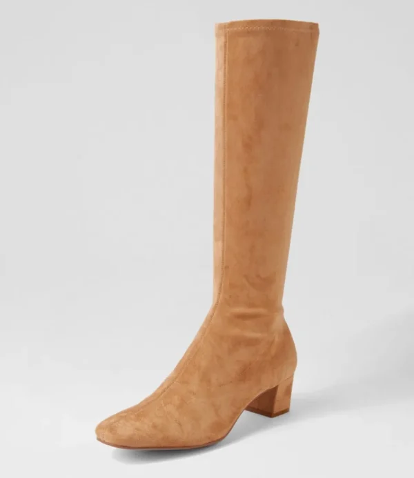 Women DJANGO & JULIETTE Boots<Hayleys Sandy Stretch Microsuede Knee High Boots