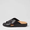 Women ZIERA Flats<Iyolo W Black Leather Slides