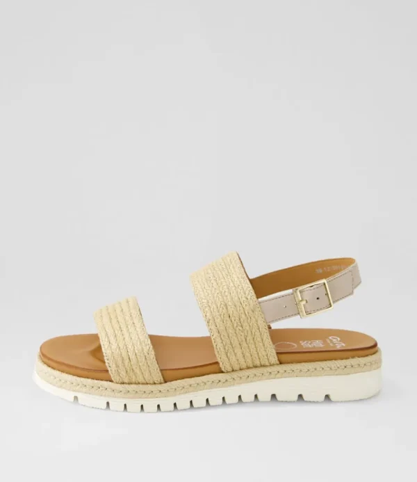 Women ARA Comfort<Jamaika 1 Natural Sand Fabric Sandals