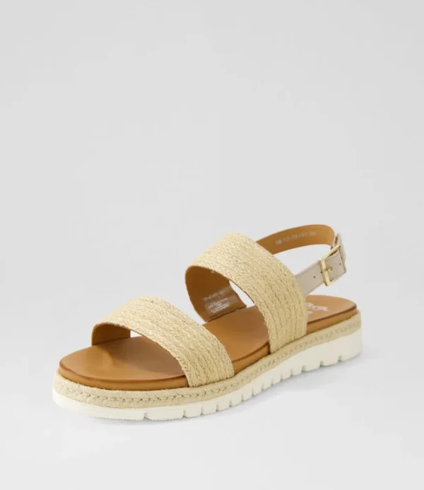 Women ARA Comfort<Jamaika 1 Natural Sand Fabric Sandals