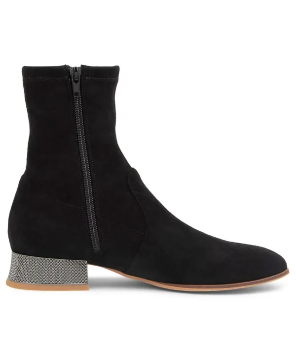 Women DJANGO & JULIETTE Boots<Klutch Black Pewter Microsuede Ankle Boots