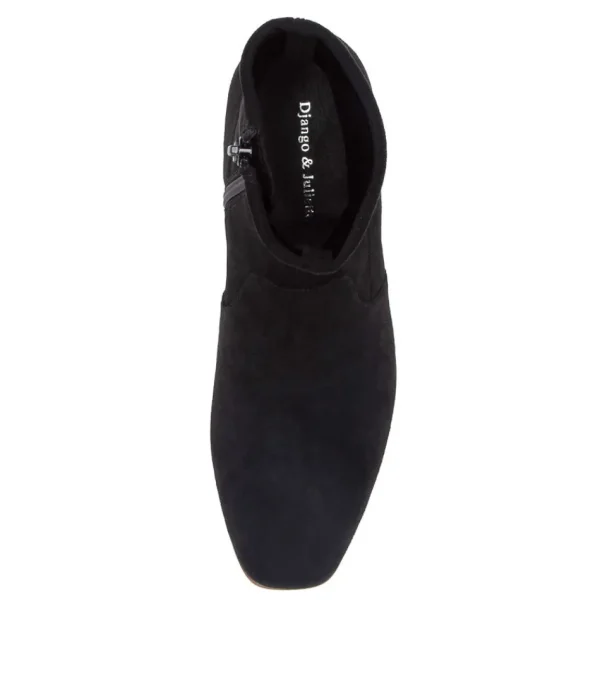 Women DJANGO & JULIETTE Boots<Klutch Black Pewter Microsuede Ankle Boots