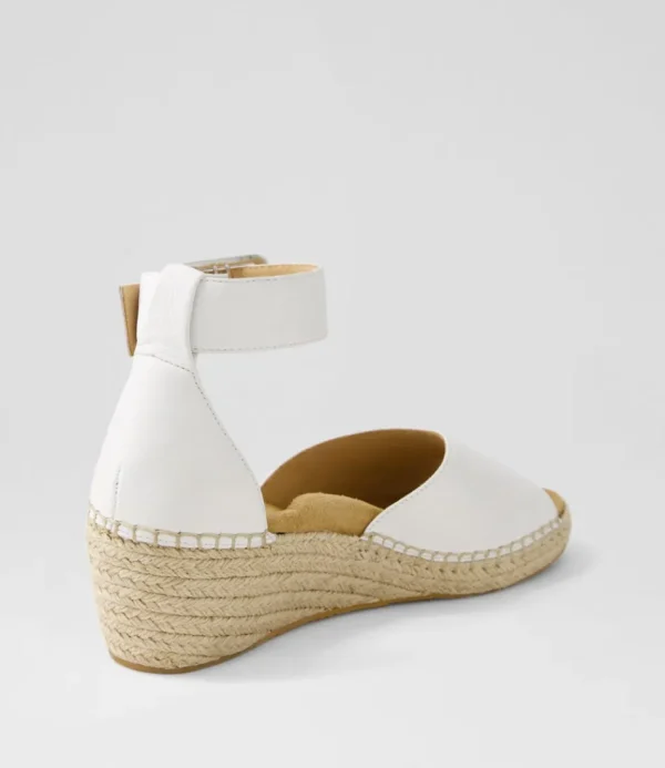 Women ZIERA Espadrilles<Koen Xw White Leather Sandals