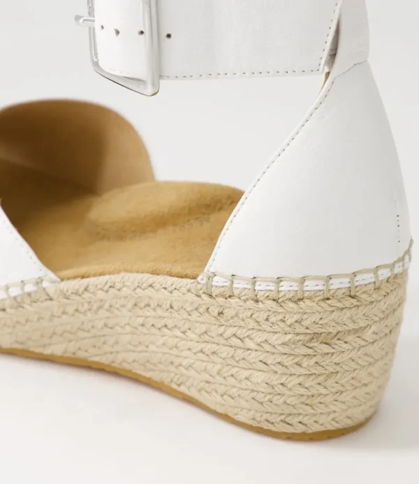 Women ZIERA Espadrilles<Koen Xw White Leather Sandals