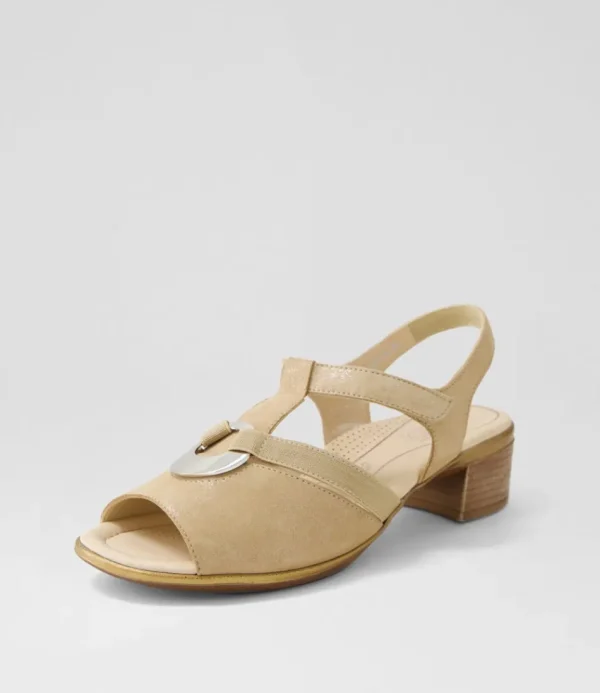 Women ARA Comfort<Lugano 30 Sand Suede Sandals