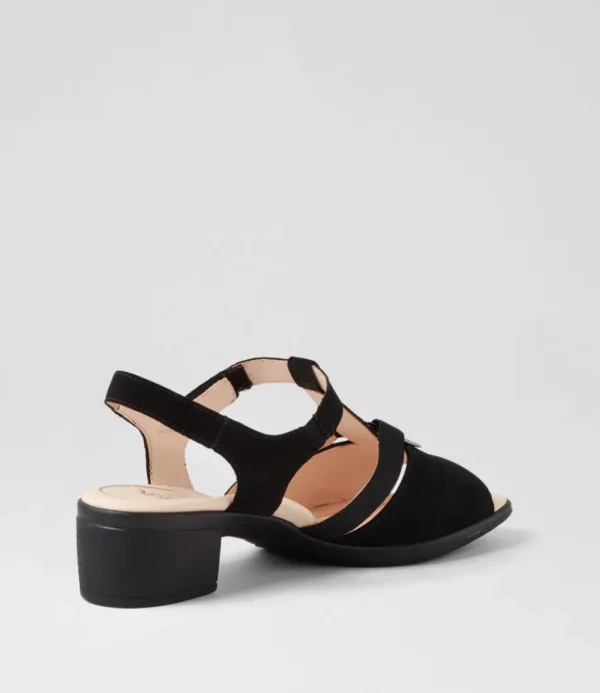 Women ARA Comfort<Lugano 30 Schwarz Suede Sandals