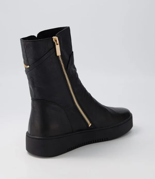 Women DJANGO & JULIETTE Boots<Lumbo Black Leather Ankle Boots