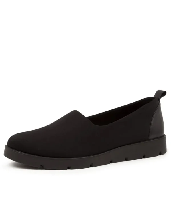 Women ZIERA Loafers<Marian W Black Neoprn-Lea