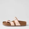 Women BIRKENSTOCK Comfort<Mayari Earthy Vegan Light Rose Birkibuc Slides