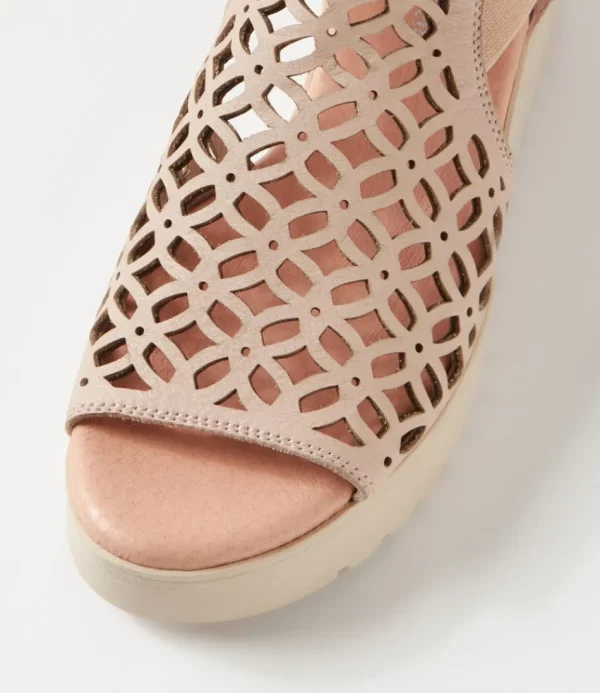 Women DJANGO & JULIETTE Wedges<Odate Cafe Nude Leather Sandals