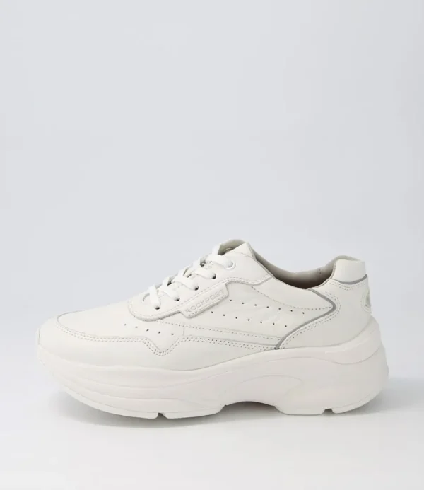 Women ROCKPORT Comfort<Pro Walker Premium White Leather Sneakers