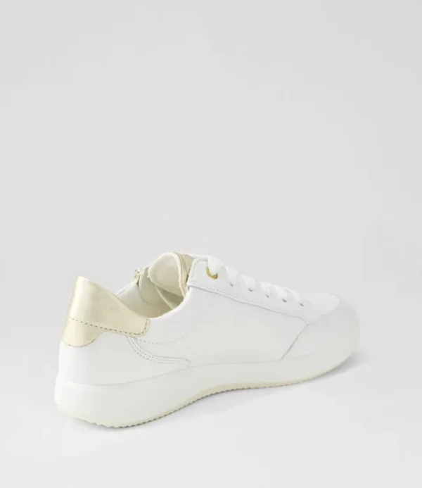 Women ARA Comfort<Roma 1 White Platinum Leather Sneakers