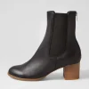 Women DJANGO & JULIETTE Boots<Sebasy Black Natural Heel Leather Chelsea Boots