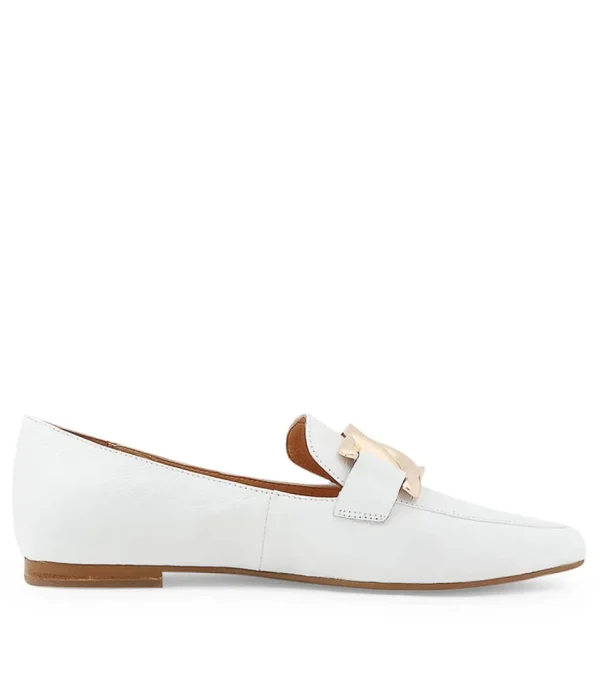 Women TOP END Loafers<Socoro White Leather Loafers