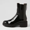 Women DJANGO & JULIETTE Boots<Unita Black Patent Leather Chelsea Boots