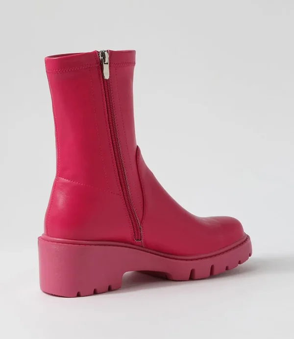 Women DJANGO & JULIETTE Boots<Urina Fuchsia Stretch Ankle Boots