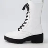 Women DJANGO & JULIETTE Boots<Ustern White Black Leather Calf Boots