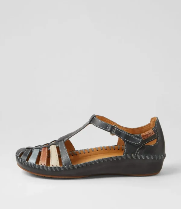 Women PIKOLINOS Flats<Vallarta 43 Ocean Leather Flat Shoes