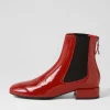 Women DJANGO & JULIETTE Boots<Voria Dark Red Patent Elastic Ankle Boots