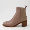 Women DJANGO & JULIETTE Boots<Werson Taupe Weave Leather Ankle Boots