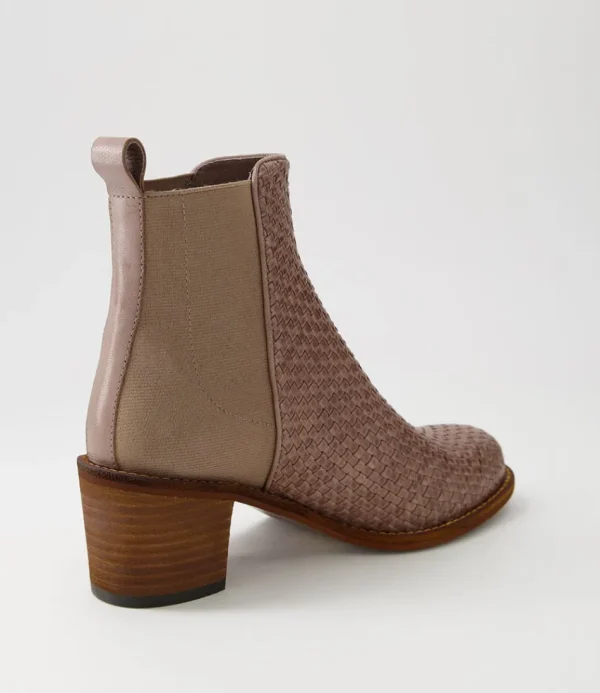 Women DJANGO & JULIETTE Boots<Werson Taupe Weave Leather Ankle Boots