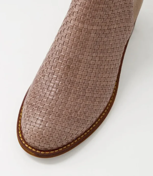 Women DJANGO & JULIETTE Boots<Werson Taupe Weave Leather Ankle Boots